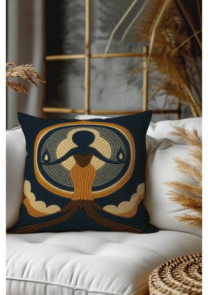 2’li Nakış Desenli, Çift Taraflı Baskı, Dekoratif Kırlent Kılıfı Seti – Bohem Stil, Fermuarlı modelleri