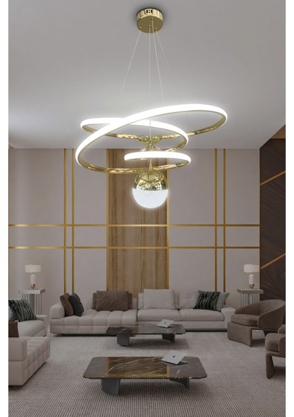 3 Metre Çok Renkli LED Salon ve Oturma Odası Avizesi, Şık ve Parlak Aydınlatma modelleri