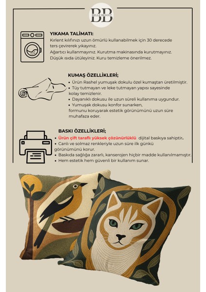 2’li Nakış Desenli, Çift Taraflı Baskı, Dekoratif Kırlent Kılıfı Seti – Bohem Stil, Fermuarlı fırsatları