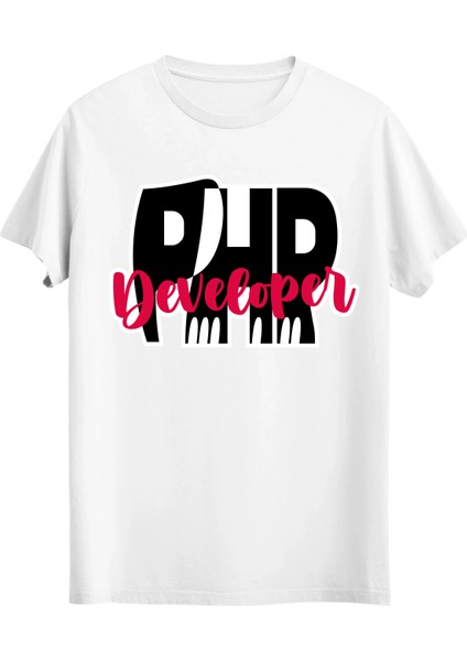 Yazılımcılara Özel, Php Developer Baskılı, Unisex Tasarım Tişört