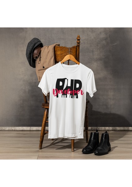 Yazılımcılara Özel, Php Developer Baskılı, Unisex Tasarım Tişört