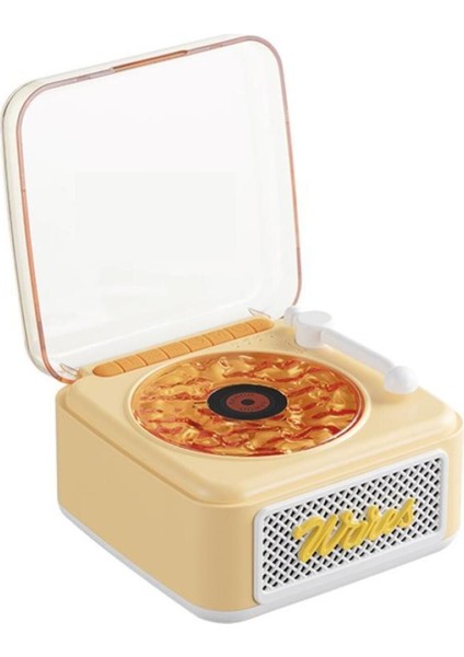 Nostalji Plak Görünüm Mini Dekor Waves Bt Işıklı Müzik Çalar Saat Tf Kart Aux Özellikli modelleri