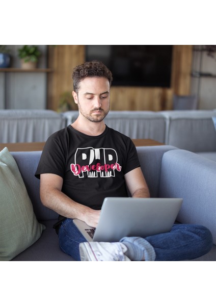 Yazılımcılara Özel, Php Developer Baskılı, Unisex Tasarım Tişört modelleri