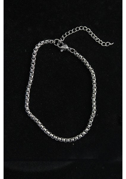 316L Çelik Örgü Model Gümüş Renk Erkek Bileklik