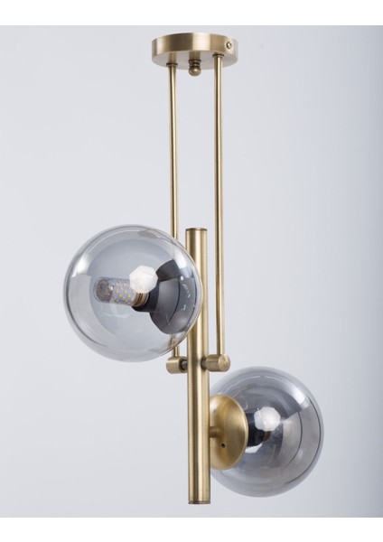 Şık Füme Camlı Eskitme Kaplama Avize, Modern ve Zarif Tasarım fiyatları