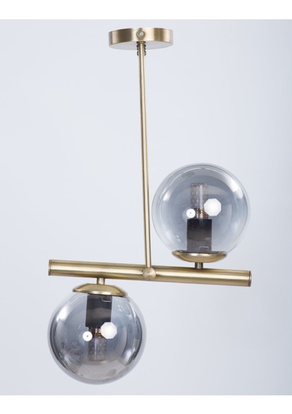 Şık Füme Camlı Eskitme Kaplama Avize, Modern ve Zarif Tasarım modelleri