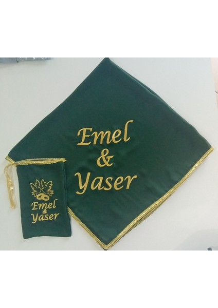 Isimli Damat Şalı Kına Şalı Asker Şalı Asker Yareni Nakış Işlemeli Şifon Kumaş Omuz Örtüsü Kişiyeözel fiyatları