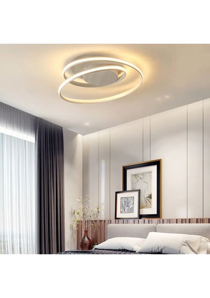 3 Renk Gövde Seçenekli Modern Girdap LED Avize, Şık ve Şeffaf Tasarım
