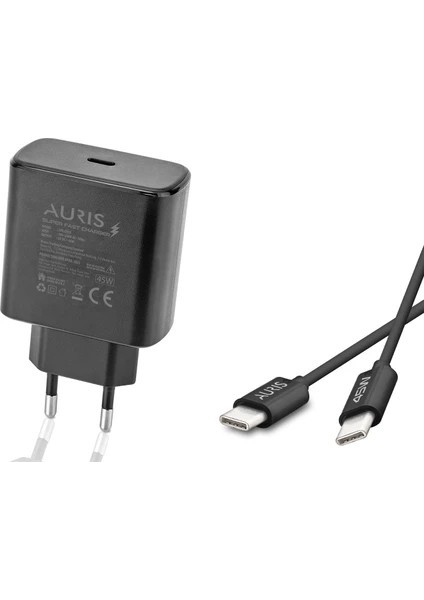 45 W Type C Hızlı Şarj Aleti Cihazı Seti 1 Mt. Typec To Typec Kablo +Usb C Kafa Xiaomi Redmi Samsung fırsatları