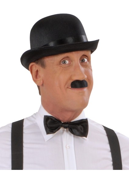 Charlie Chaplin Stil Yetişkin Şapkası – Siyah Melon Parti Şapkası