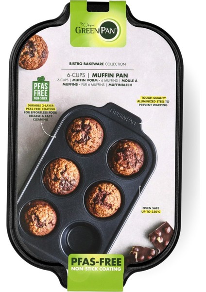 Thermolon™ Yüzey 6’lı Muffin Kabı – Pfas’sız Yapışmaz Kaplama, Sağlıklı ve Dayanıklı Fırın fiyatları
