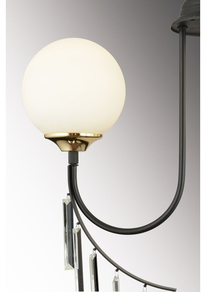 4'lü Beyaz Glop Camlı Lüks Yukarı Bakan Kristal Avize fırsatları