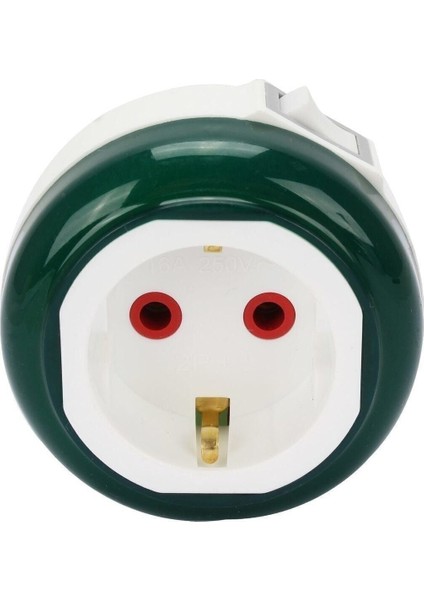 Yeşil Led'li ve Anahtarlı Prizli Gece Lambası, Şık ve Kullanışlı Tasarım