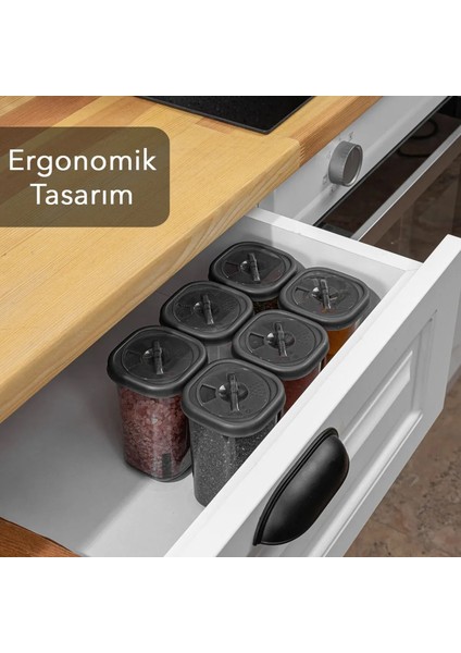 46 Parça Kare Erzak ve Bakliyat Saklama Kabıbaharat Seti 12X300ML 10X(350ML 500ML 1100ML) 4X1700ML fırsatları