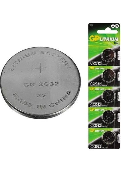 Gp CR2032 3V Lityum Para Pil 5li Paket GPCR2032-2CPU5 (GPPBL2032188) (5047)