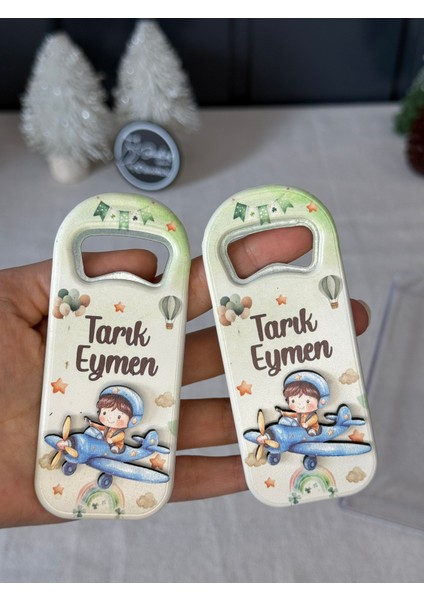 3 Boyutlu Kabartmalı Yeni Doğan Mevlit Hediyelik Konsept Bebek Açacak Magnet-Pilotlu-Toplam 20 Adet