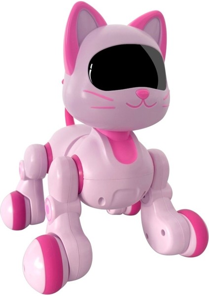 Eğitici Uzaktan Kumandalı Şarjlı Işıklı Sesli Dans Eden Programlanabilir Akıllı Robot Kedi