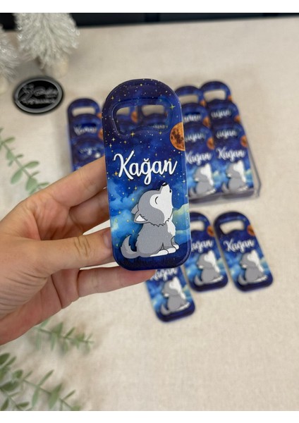 3 Boyutlu Kabartmalı Yeni Doğan Mevlit Hediyelik Konsept Bebek Açacak Magnet-Kurtlu-Toplam 20 Adet
