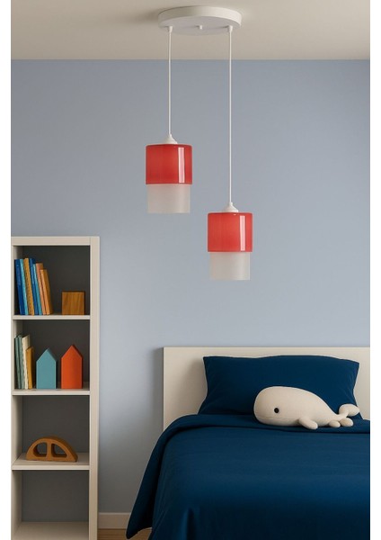 Renkli Cam Akrilik Sarkıt Avize, Modern Dekoratif Işık, Genç ve Çocuk Odası, Mutfak, Banyo