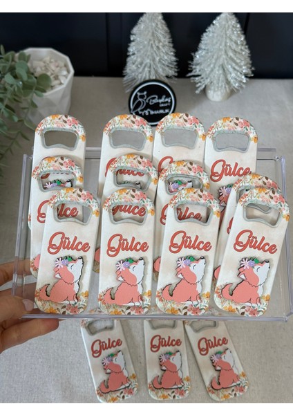 3 Boyutlu Kabartmalı Yeni Doğan Mevlid Hediyelik Bebek Açacak Magnet-Kız Pembe Kurtlu-Toplam 20 Adet fiyatları