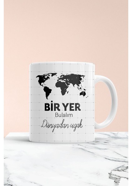 Bir Yer Bulalım Baskılı Kupa Bardak