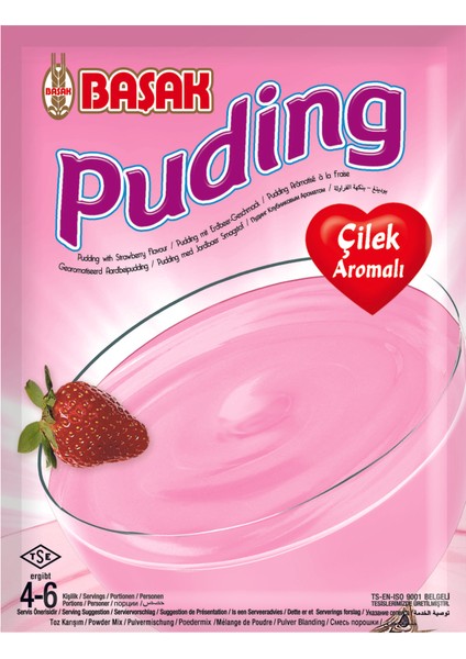Puding Çilekli 130 Gr. x 3 Adet
