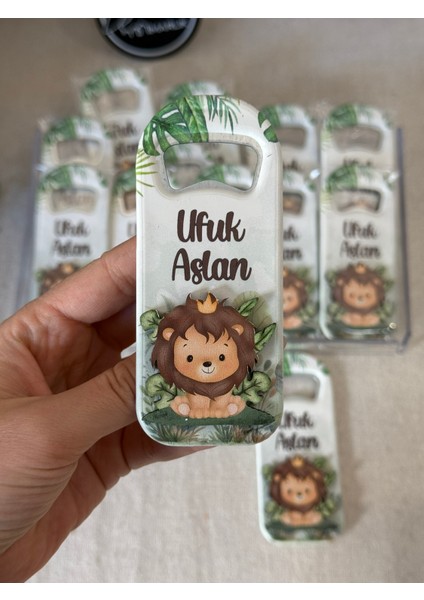 3 Boyutlu Kabartmalı Yeni Doğan Mevlüt Hediyelik Bebek Açacak Magnet-Safari Aslan-Toplam 20 Adet fiyatları