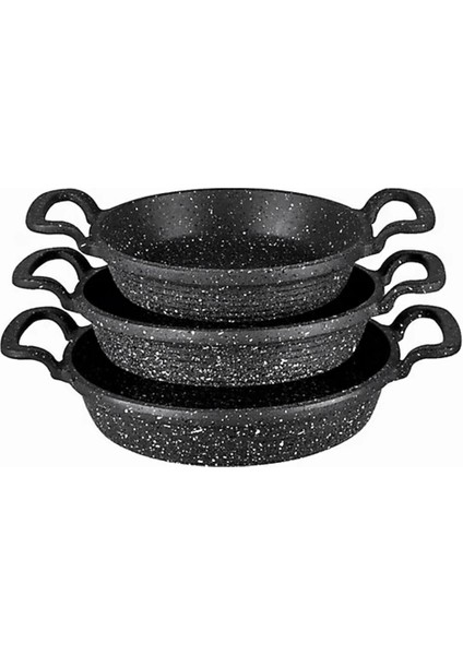 3pcs Döküm Sahan Ta Set 18-20-22CM (5047)