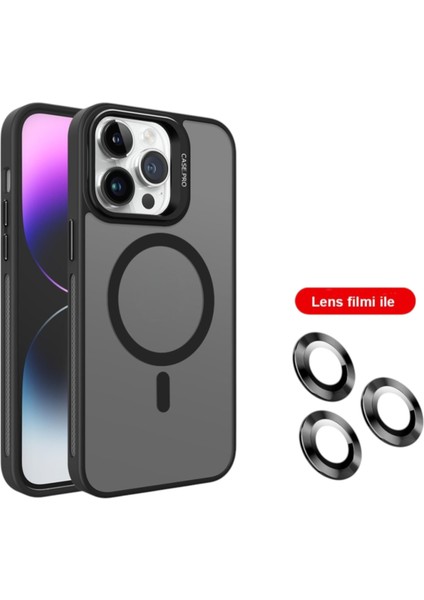 Apple Iphone 14 Pro Uyumlu Kılıf Standlı Mat Magsafe Özellikli Lens Hediyeli fiyatları