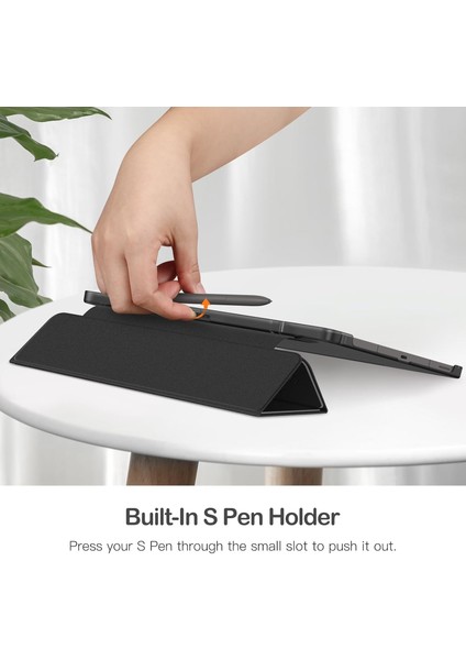 Samsung Galaxy Tab S9 Fe Plus 12.4 / S10 Plus 12.4 Inç Kılıf Smart Uyku Modlu S Pen Kalem Bölmeli Akıllı Standlı Arkası Renkli Kapak SM-X610 X616B X820 X826B X810 X816B indirimleri