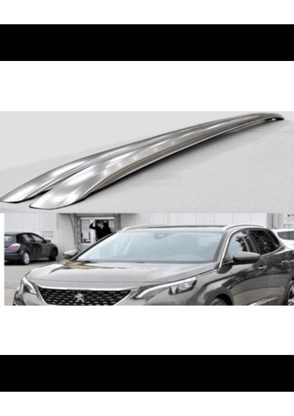 Peugeot 3008 - 2016-2024 Uyumlu Yapışkanlı Tavan Çıtası (Gri)