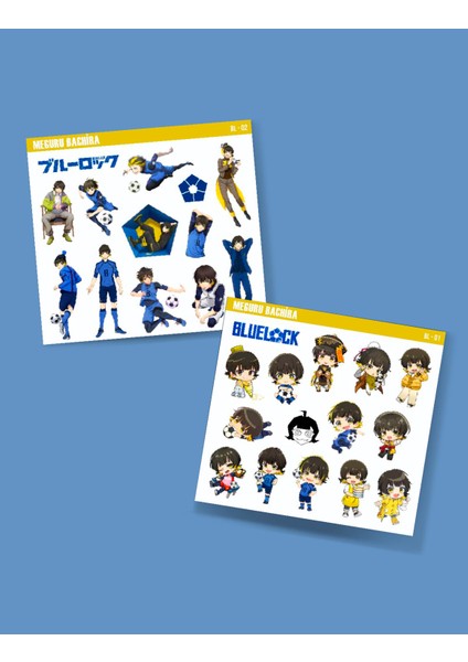 Bluelock-Meguru Bachira-Parlak Kağıt -2li Sticker Set-Telefon Süsleme Blue Lock indirimleri