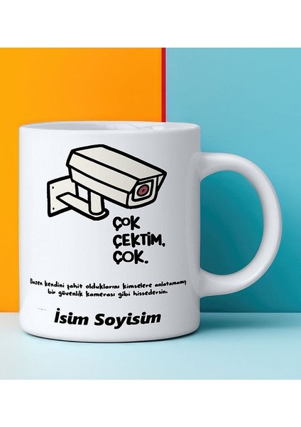 Komik - Esprili Kupa Çok Çektim Çok Tasarımlı Komik Kupa Bardak