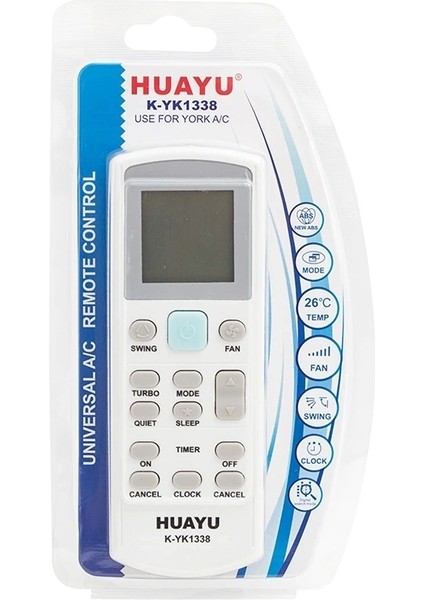 Kk K-YK1338 York Unıversal Akıllı Klima Kumanda (5047) fiyatları