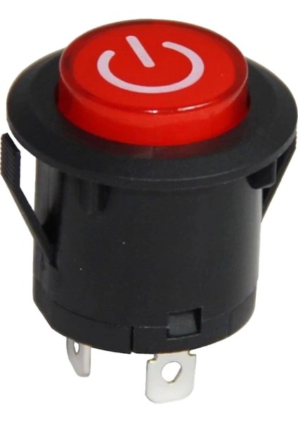26MM Yaylı Rocker Buton Işıklı Power Simgeli (IC-180E) (5047)