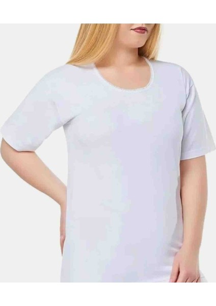 Kadın Yarım Kollu Kaşkorse Atlet %100 Pamuk Beden (2xl) 6 Numara 2'li Paket