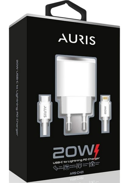 Auris CH21 Lightning Set 20W Kısadere Korumalı Yüksek Voltaj Korumalı Hızlı Şarz Özellikli modelleri
