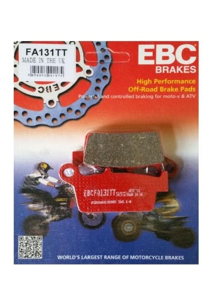 FA131TT 1996-2012 Suzuki Rm 250 Uyumlu Arka Fren Balatası Karbon Balata