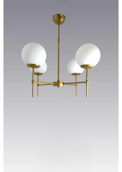 Modern 4'lü Eskitme Boyalı Avize, Beyaz Cam Detaylarıyla Şık Aydınlatma Seçeneği indirimleri