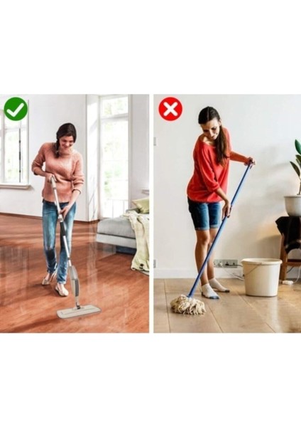 Microfiber Bezli Sprey Mop, Deterjan Hazneli ve Kolay Kullanımlı Paspas indirimleri