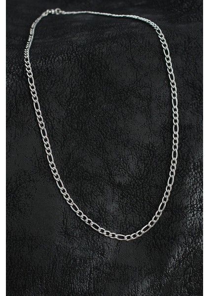 316L Çelik Klasik Figaro Zincir Model Gümüş Renk Erkek Kolye