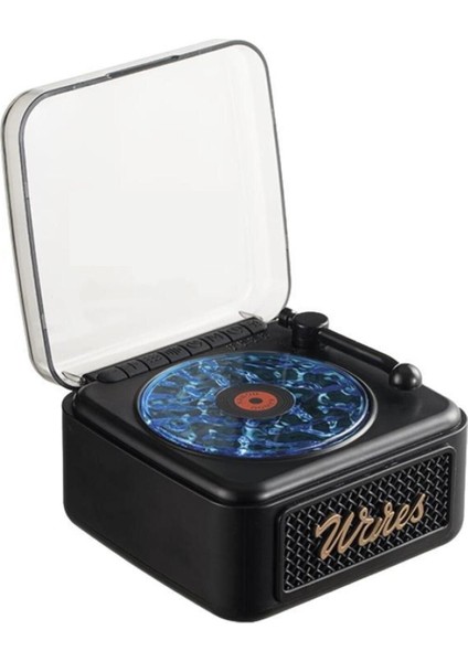 Nostalji Plak Görünüm Mini Dekor Waves Bt Işıklı Müzik Çalar Saat Tf Kart Aux Özellikli modelleri