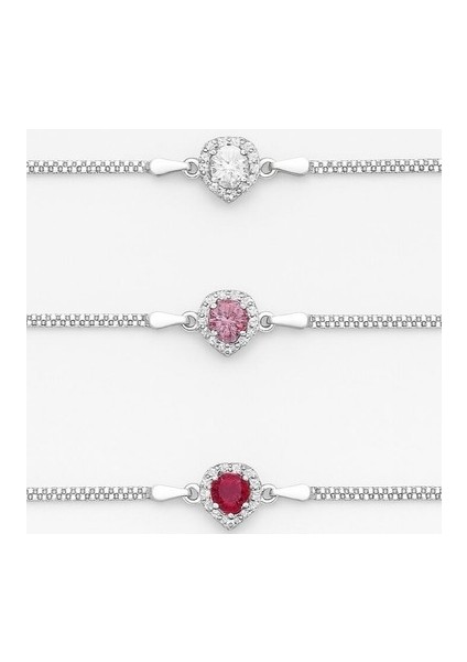 Zarif Kalp Taşlı Ayarlanabilir Gümüş Bileklik fiyatları