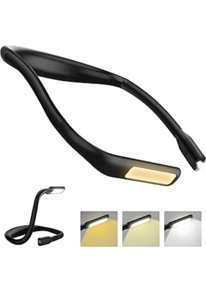 Bükülebilir Iki Ucu LED Okuma Lambası, Şarjlı, Rahat Kullanımlı ve Şık Tasarım
