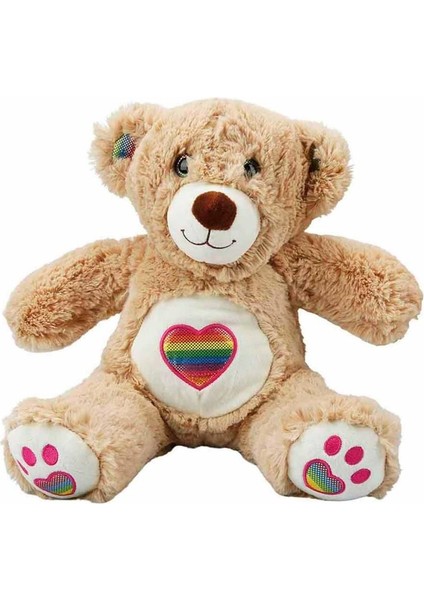 Gökkuşağı Kalpli Peluş Ayı 30 Cm. modelleri