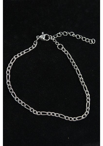 316L Çelik Figaro Model Gümüş Renk Erkek Bileklik