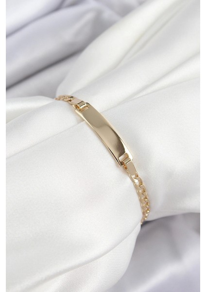 Pirinç Dikdörtgen Model Gold Renk Xuping Bebek Künyesi