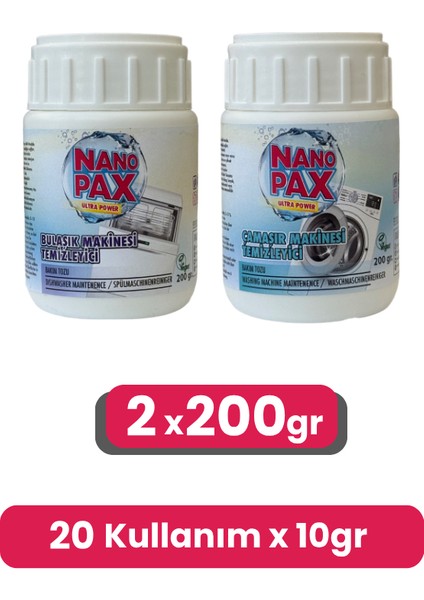 Çamaşır Makinesi & Bulaşık Makinesi Temzileyici Toz Bakım Seti (2 Adet x 200GR) fiyatları