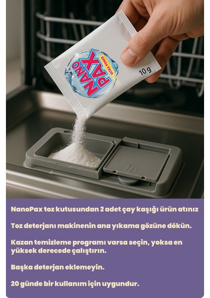 Çamaşır Makinesi & Bulaşık Makinesi Temzileyici Toz Bakım Seti (2 Adet x 200GR) fırsatları