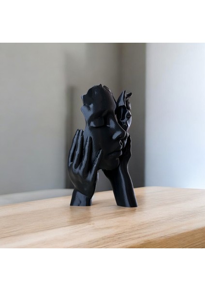 Yüz ve Eller Heykel Biblo - Aşkın Izleri | Kabuk Factory Tasarımı fiyatları